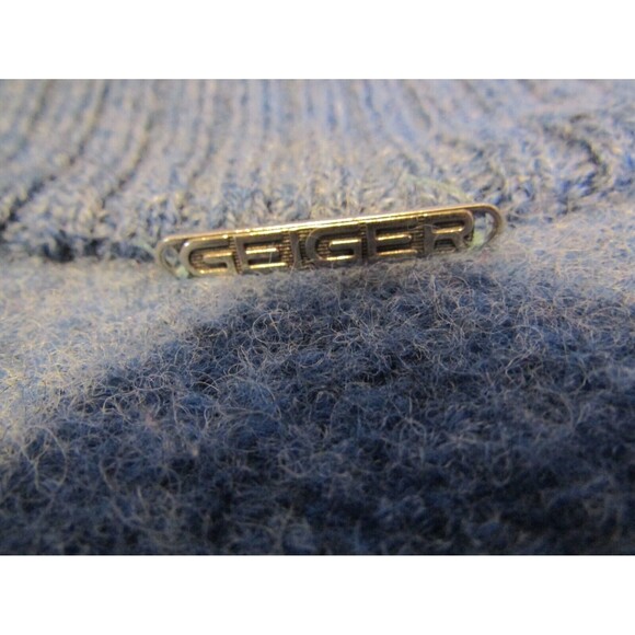 Vintage Geiger Austria Wool Coat Blue Lined Knit Sleeves Womens Sz 38 US M/L - Picture 8 of 11